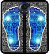 Foot Massager Feet Massage Machine ,Electronic Muscle Stimulator Massage Mat USB Rechargeable Massager (Black)