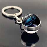 Zodiac Gemstone Keychain